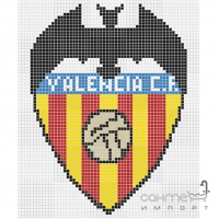 Панно из мозаики, спортивный щит 158x190 Mosavit Decoracion Escudos Deportivos VALENCIA C.F.