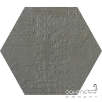 Керамогранит универсальный, шестиугольный 120х120 Mutina Dechirer Esagona Decor Piombo, арт. PUDD33