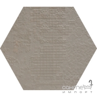 Керамогранит универсальный, шестиугольный 60х60 Mutina Dechirer Esagona Decor Grigio, арт. PUDD72