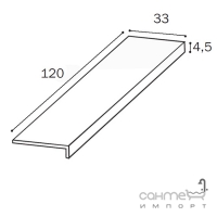 Ступень 33х120 Mutina Dechirer Neutral Bianco, арт. PUDN101