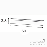 Плінтус 3,8 х60 Mutina Dechirer La Suit Trace Cemento, арт. PUDT63