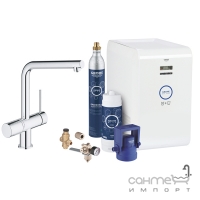 Змішувач для кухні + стартовий набір Grohe Blue Minta Professional 31347002 хром