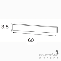 Плінтус 3,8 х60 Mutina Flow White, арт. 603901