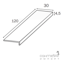 Ступень 30х120 Mutina Flow Mud, арт. 603021