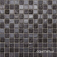 Мозаика 31,6x31,6 Mosavit Design Pandora FERRO 50% (черная)