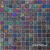 Мозаика 31,6x31,6 Mosavit Design Pandora ZEN 50% (черная с радужкой)