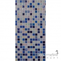 Розтяжка мозаїка 31,6x31,6 Mosavit Design Acquaris Degradado AZUL (біла/синя)