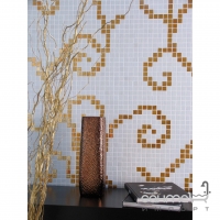 Мозаїка панно 31,6x31,6 Mosavit Design Vintage HIEDRA ORO (біла, золото)