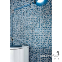 Мозаика 31,6x31,6 Mosavit Design Dreams Flor AZUL (белая, синяя)