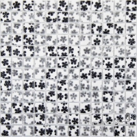 Мозаїка 31,6x31,6 Mosavit Design Dreams Flor GRIS-NEGRA (біла, сіра)