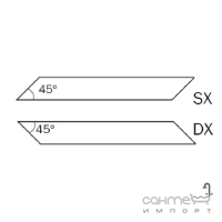 Керамограніт універсальний 5,5 х39, 4 Mutina Mews Chevron Soot DX, арт. BOM97