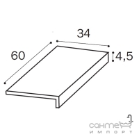 Ступень 34х60 Mutina Numi White, арт. KGNUM101