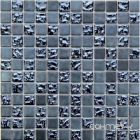 Мозаїка 31,6x31,6 Mosavit Design Drops ANTRACITA 50% (чорна)