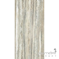 Плитка для підлоги, великий формат 89x179 Mirage Jewels Travertino Grey JW 07 Lucido (сіра, полірована)