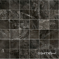 Мозаїка матова 33,3 x33, 3 La Fabbrica Smart Mosaico Tessere 5,25 x5, 25 Nat. Rett. Ebony (чорна)