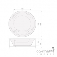 Фронтальна панель для круглої ванни PAA Rondo 190 кольорова