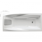 Акрилова ванна Ravak You 185x85 біла з ніжками, кріпленнями та передньою панеллю.