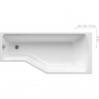 Акрилова ванна Ravak BE HAPPY 150x75 лівостороння біла з ніжками, кріпленнями та передньою панеллю