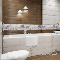 Бордюр 3x75 Ceramika Color Etnic A White (глянсовий)