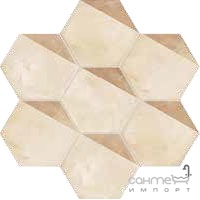 Плитка шестиугольная, декор 25x21,6 Marca Corona Terra Esagono Porzione vers. C