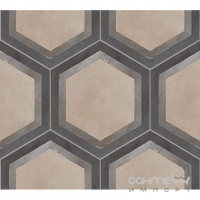 Плитка шестиугольная, декор 25x21,6 Marca Corona Terra Esagono Cornice vers. F