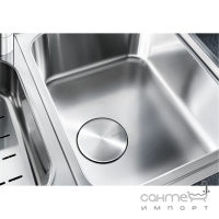 Кухонна мийка на півтори чаші з сушкою  Blanco Classic Pro 6 S-IF 523665 дзеркальна нержавіюча сталь
