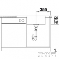 Кухонна мийка з сушкою  Blanco Andano XL 6S-IF Compact 523001 дзеркальна нержавіюча сталь, права