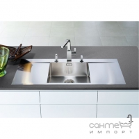 Кухонна мийка із двома сушками Blanco Flow 45S-IF 521636 дзеркальна нержавіюча сталь