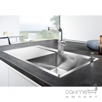 Кухонна мийка з сушкою  Blanco Flow XL 6S-IF 521640 дзеркальна нержавіюча сталь
