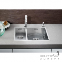 Кухонна мийка на півтори чаші Blanco Zerox 340/180-IF 521611 ліва, дзеркальна нержавіюча сталь