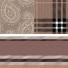 Напольная плитка, декор окантовка 45x45 Dual Gres Paisley Cenefa Marron (бежевая, коричневая)