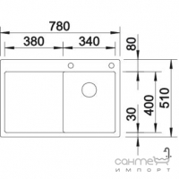 Кухонная мойка с сушкой Blanco Claron 4S-IF/А 521623 зеркальная нержавеющая сталь, правая