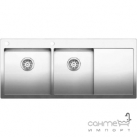 Кухонная мойка на полторы чаши с сушкой Blanco Claron 8S-IF/А 521652 зеркальная нержавеющая сталь, левая