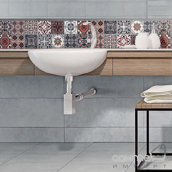 Плитка настенная 25x75 Ceramika-Konskie Milano Soft Grey Wave ...