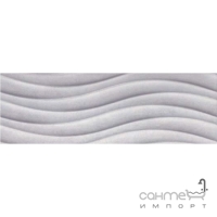 Плитка настенная 25x75 Ceramika-Konskie Milano Soft Grey Wave (глянцевая)
