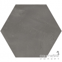 Керамогранитная плитка шестиугольная 34x40 Casabella Etro Esagona Carbone (темно-сарая)