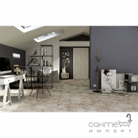 Плитка для підлоги шестикутна 34x40 Casabella Insieme Eesagona Tortora (сіра)