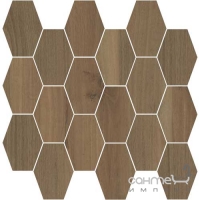 Мозаика с шестиугольной тессерой 30x30 Casabella Land Mosaico Esagona Miele (коричневая)