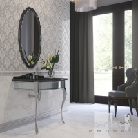 Плитка напольная под мрамор 60х60 Argenta Tribeca Moka Porcelanico (глянцевая, ректифицированная)
