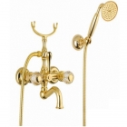 Смеситель для ванны с душевым гарнитуром Bugnatese Arcadia ARCDO8302 золото
