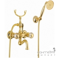 Смеситель для ванны с душевым гарнитуром Bugnatese Arcadia ARCDO8302 золото