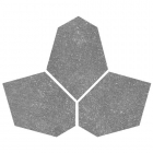 Мозаика из вытянутых шестиугольников 35x28 Colli Abaco Esagona Irregolare Grey Dark (темно-серая)