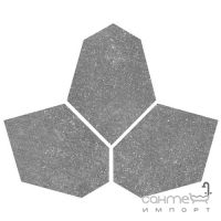 Мозаика из вытянутых шестиугольников 35x28 Colli Abaco Esagona Irregolare Grey Dark (темно-серая)