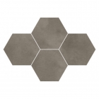 Универсальная плитка, декор 28,3x40,8 StarGres Town Grey Heksagony Mosaika (матовая, ректифицированная)