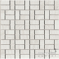 Мозаика 30x30 Colli Domus Mosaico Brick Bianco Silk (белая, полуматовая)