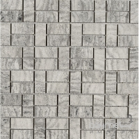 Мозаика 30x30 Colli Domus Mosaico Brick Grigio Silk (светло-серая, полуматовая)
