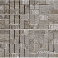 Мозаїка 30x30 Colli Domus Mosaico Brick Piombo Naturale (темно-сіра, матова)
