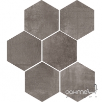 Мозаика из шестиугольников 29,5X38,5 Colli Paco Mosaici Esagona Piombo (темно-серая)