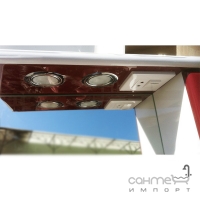 Зеркальный шкафчик правосторонний с LED-подсветкой Николь Стандарт 3-04 55 бордо/белый