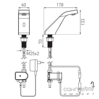 Сенсорный смеситель для раковины Ferro Sirocco Sensor BBB101S хром